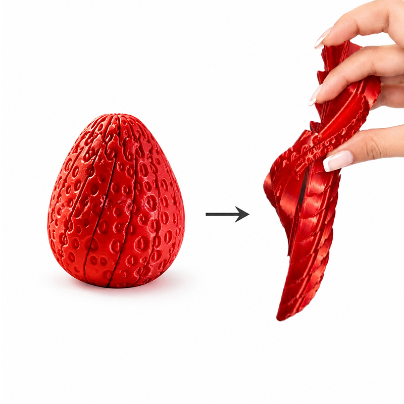 3D Printing Food - Ovo de Morango Torcido Impresso em