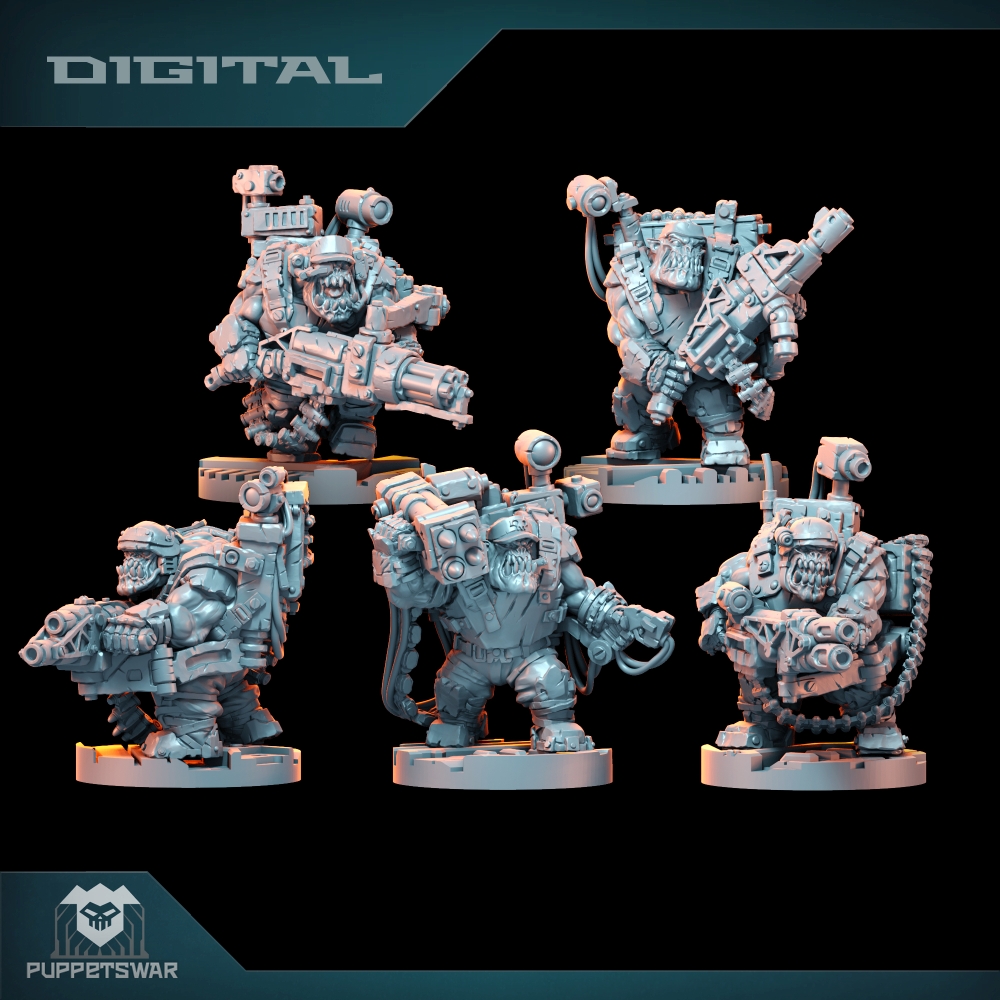 3D Printing Simulator - Esquadrão Orc Ultimate Badasses, figura de