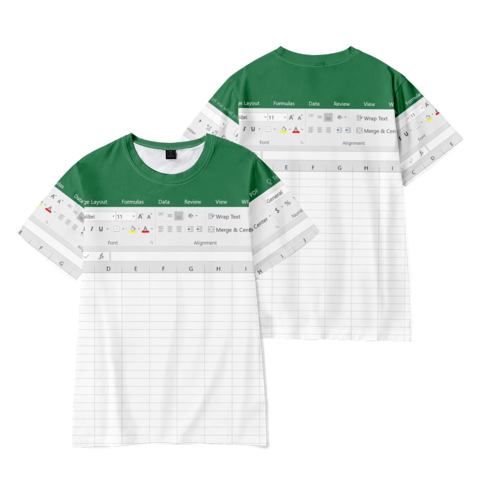 3D Printing Online Service - Engraçado software excel impressão 3d camisetas