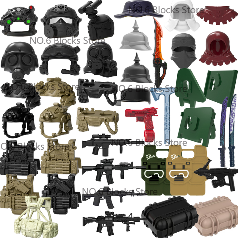 3D Printing Lego Bricks - Acessório de Figura Militar, Blocos de