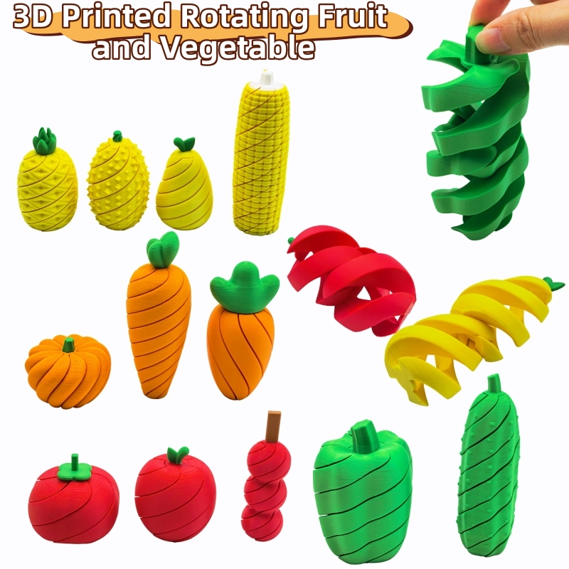 3D Printing Food - Série de Brinquedos Antiestresse de Frutas